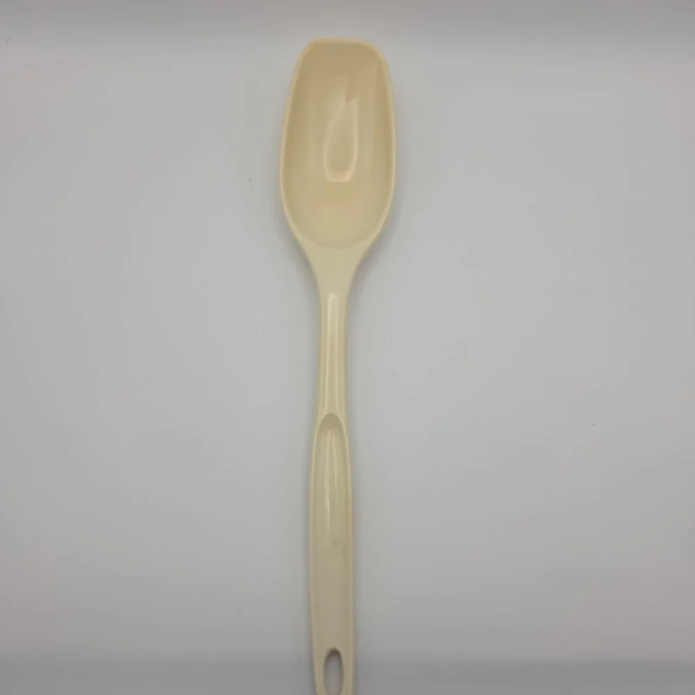 Vintage Foley Nylon Mixing Spoon Cream Almond Squared Head Heat Resistant USA